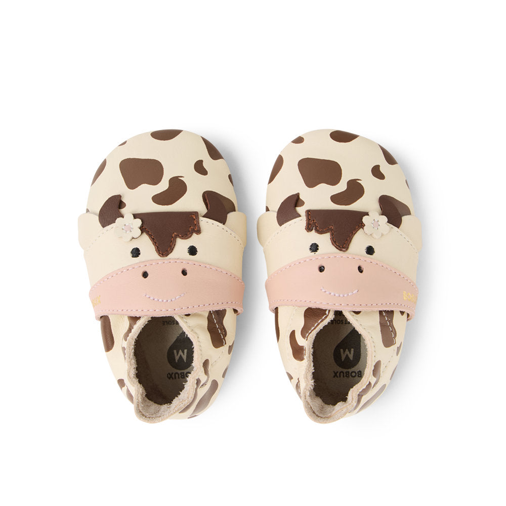 Mooley Cow - Soft Sole - White Swan+Black Coffee