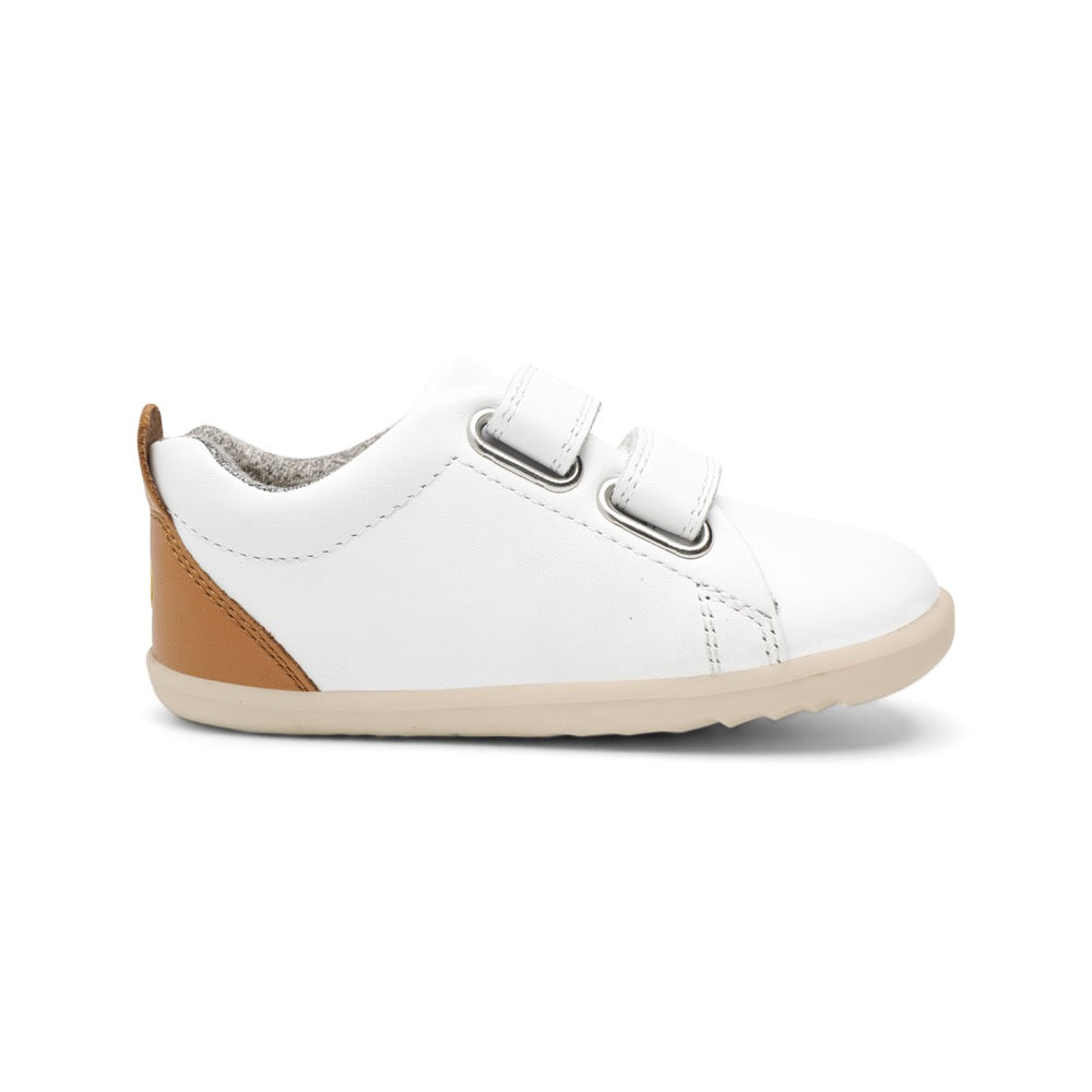 Grass Court  - Step Up - White + Caramel