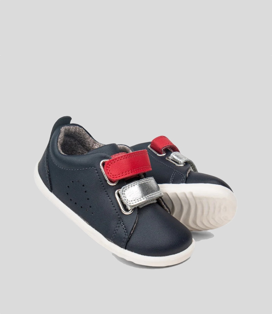 Grass Court Switch - Step Up - Navy (Red + Silver Metallic)