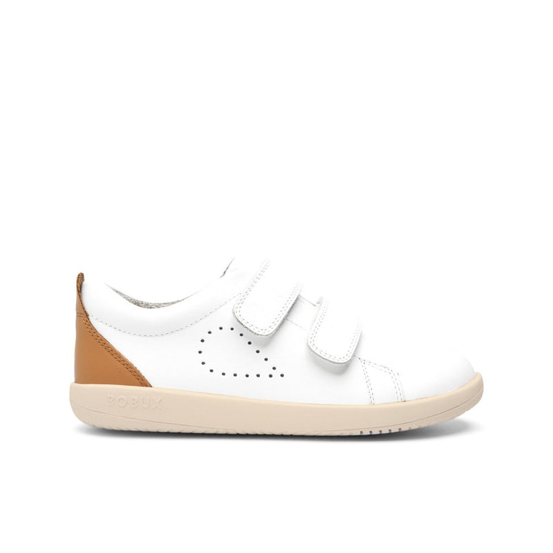 Grass Court - Kid+ - White + Caramel