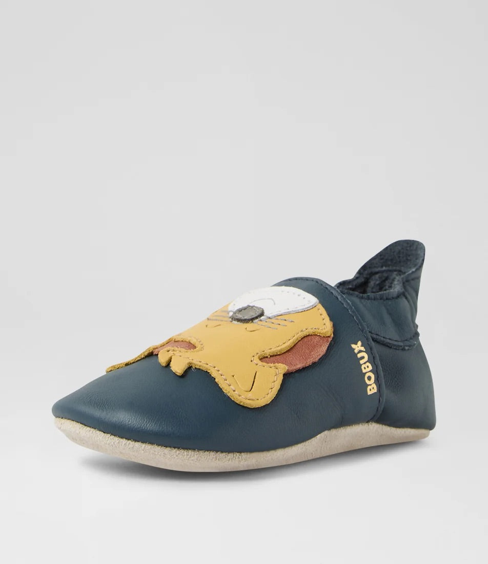 Leopard - Soft Sole - Navy