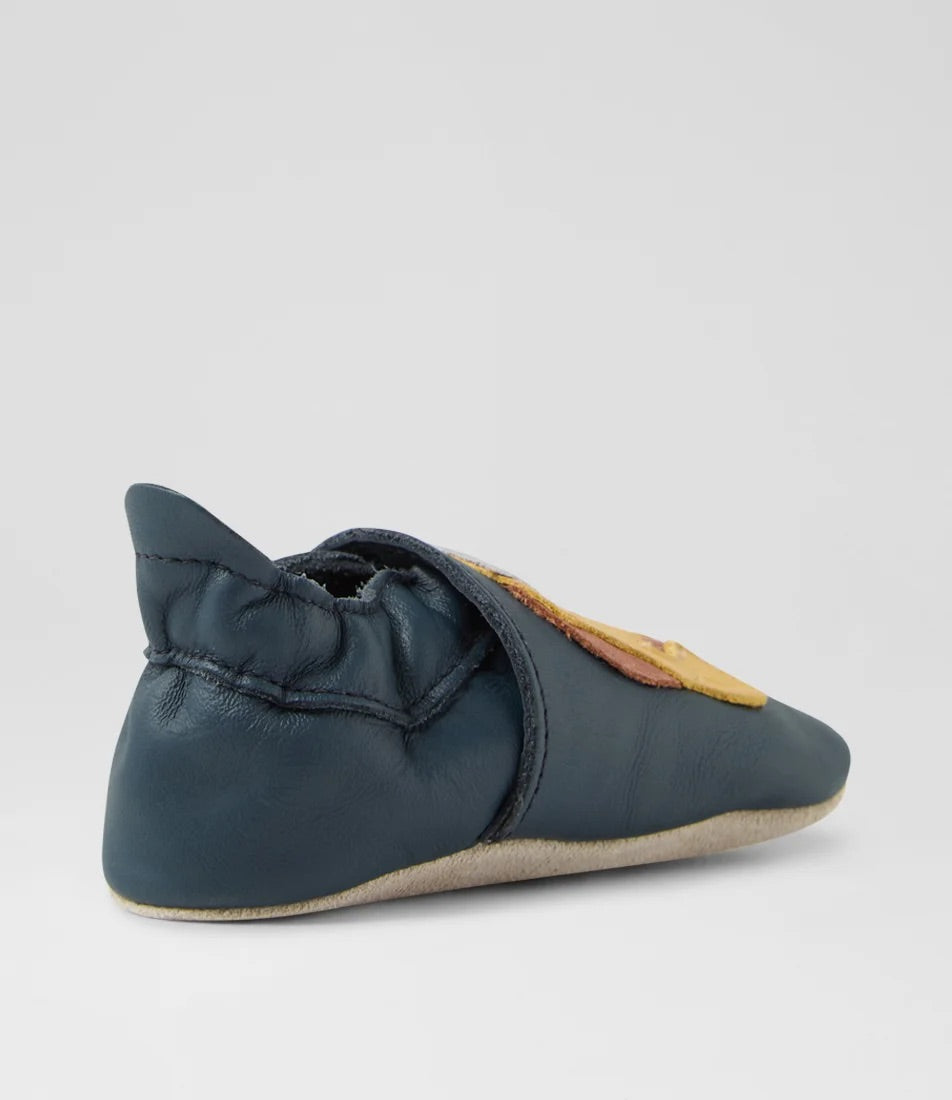 Leopard - Soft Sole - Navy