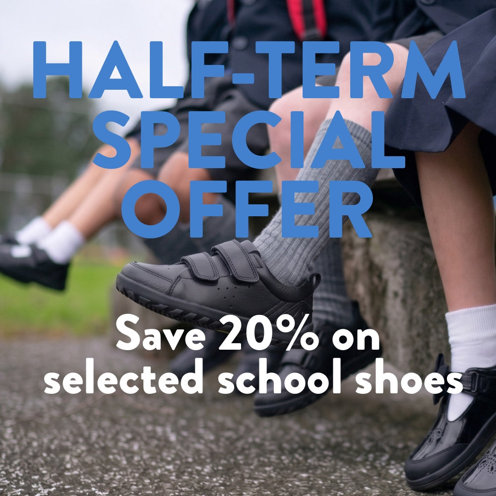Half term special offer Save 20% on selected school shoes