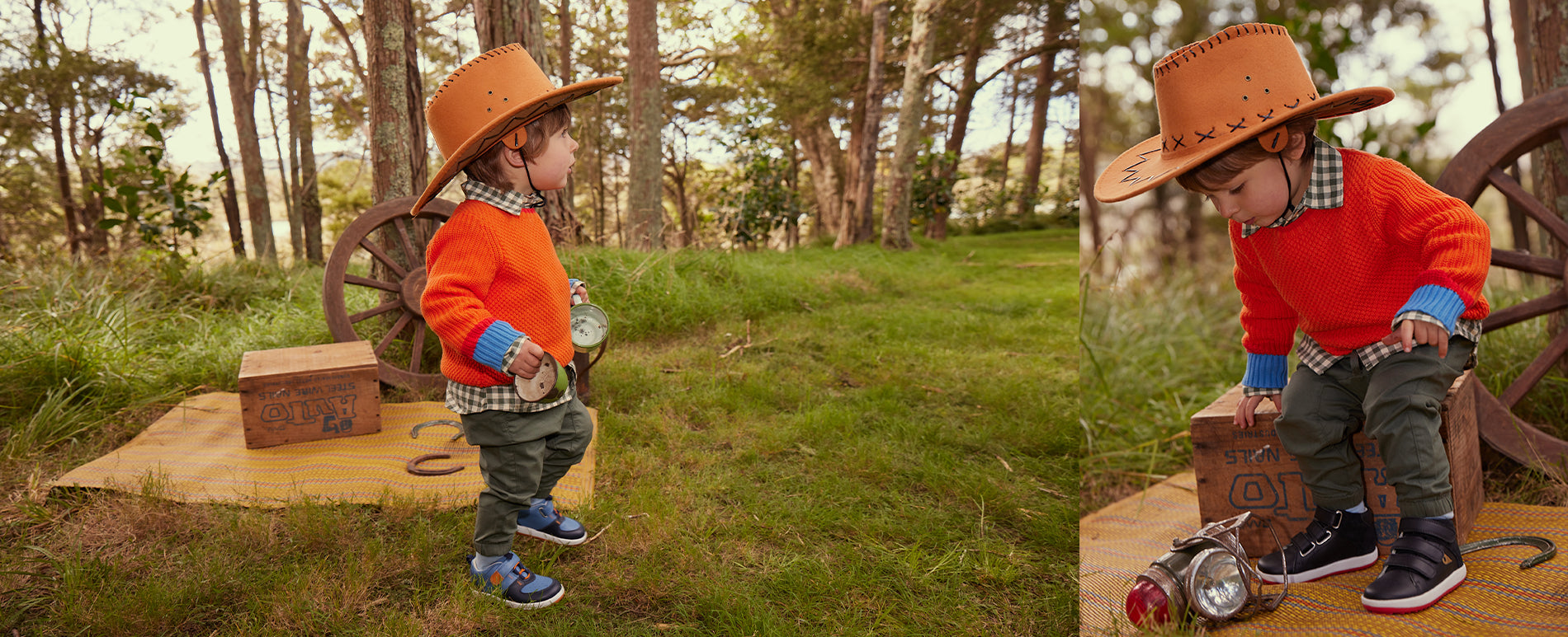 New Frontier - image of boy wearing Bobux shoes